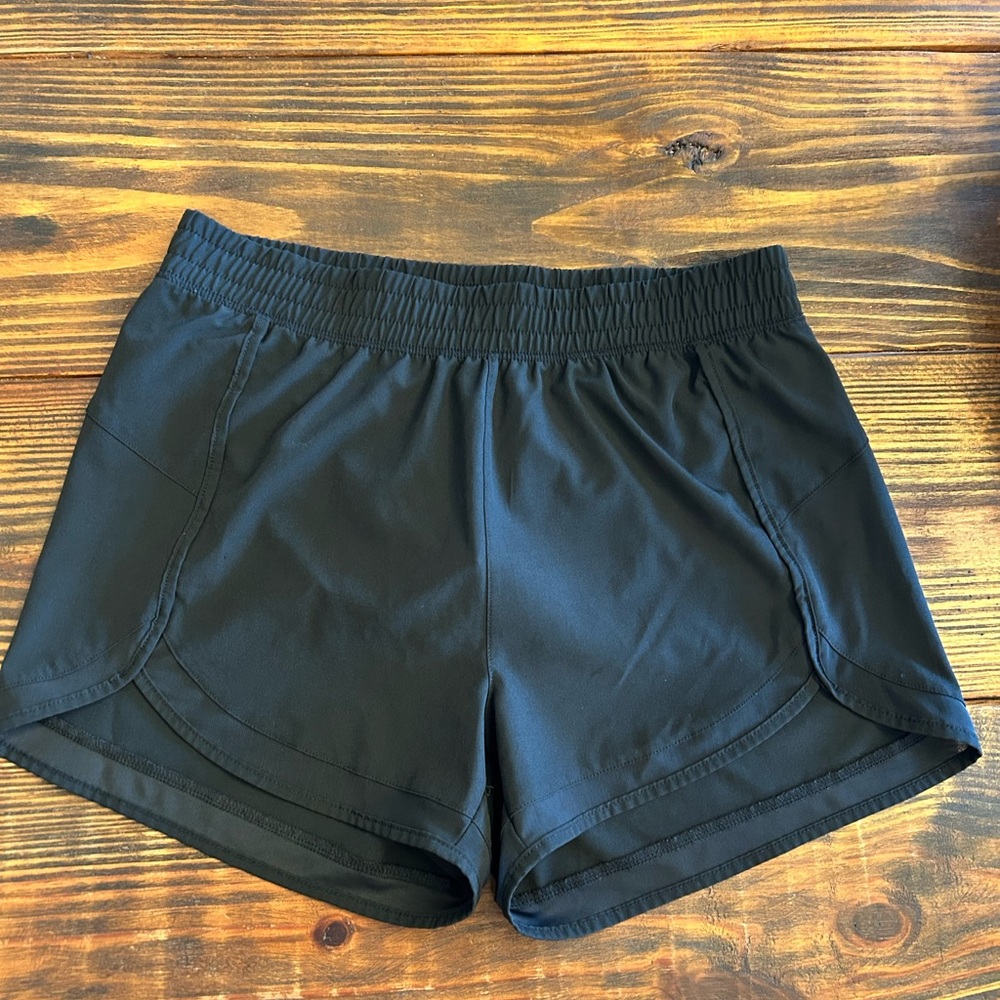 GAIAM Black Athletic Shorts Lightweight Moisture-Wicking